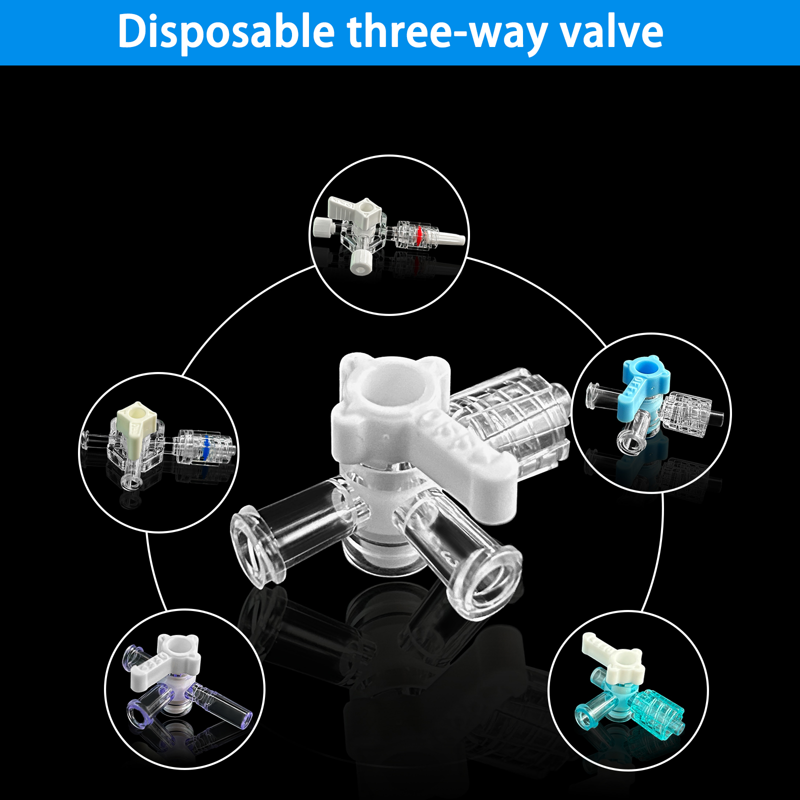 50 three-way stopcock valves,  - Medical Lab Usa avis et prix