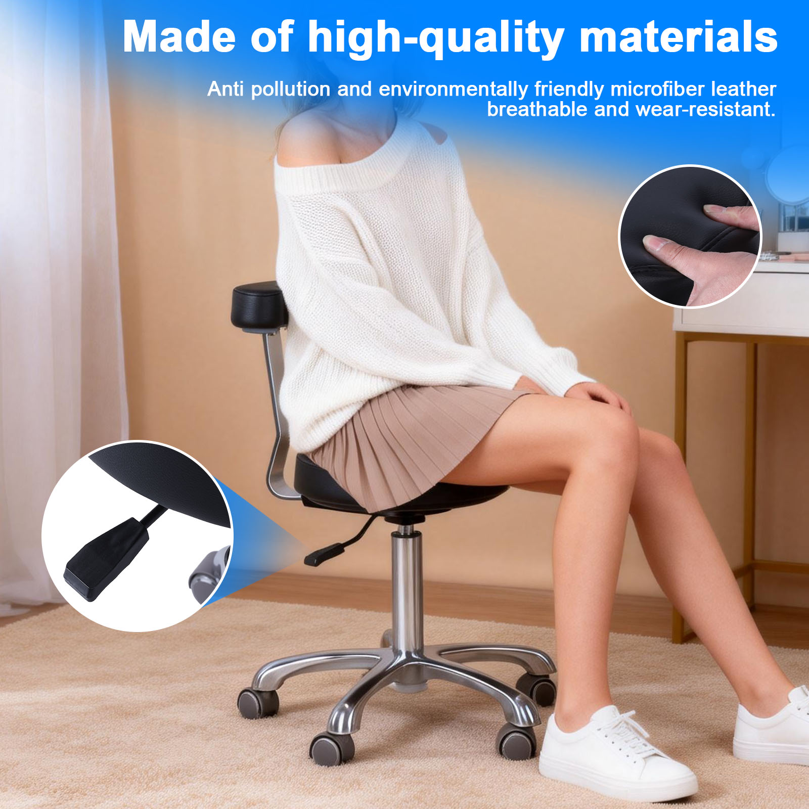 Heavy Duty Rolling Chair with  - Medical Lab Chair avis et prix