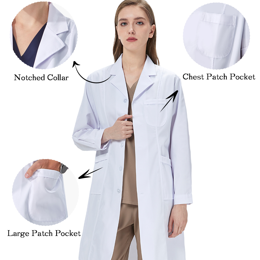 White Lab Coats Unisex Hospita - Medical Health Lab avis et prix