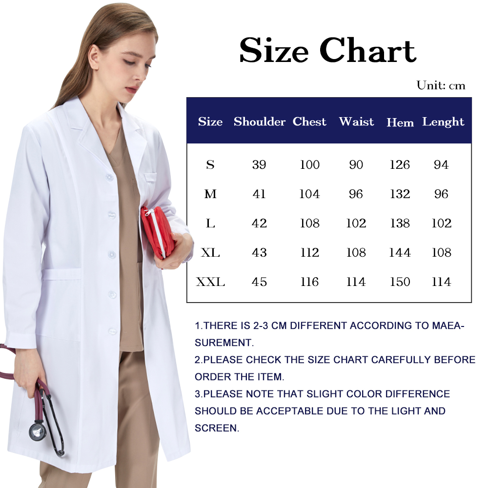 White Lab Coats Unisex Hospita - Medical Health Lab avis et prix
