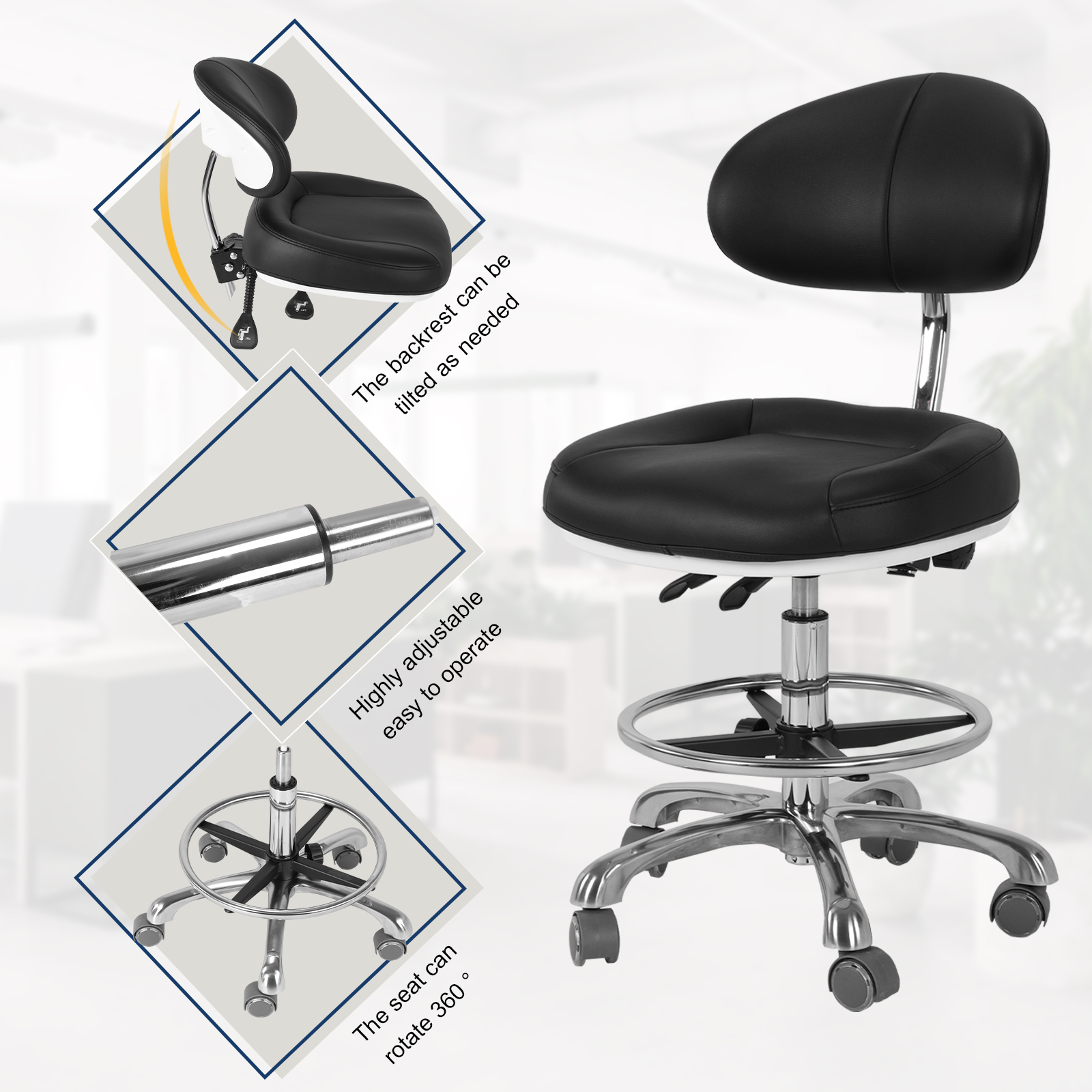 Swivel Tall Office Chair with  - Medical Lab Chair avis et prix