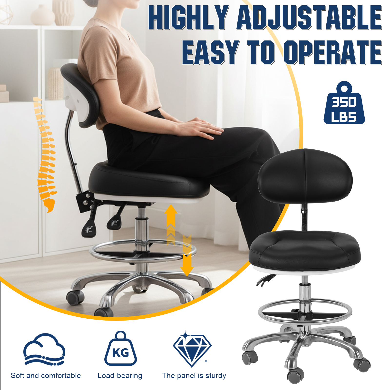 Swivel Tall Office Chair with  - Medical Lab Chair avis et prix