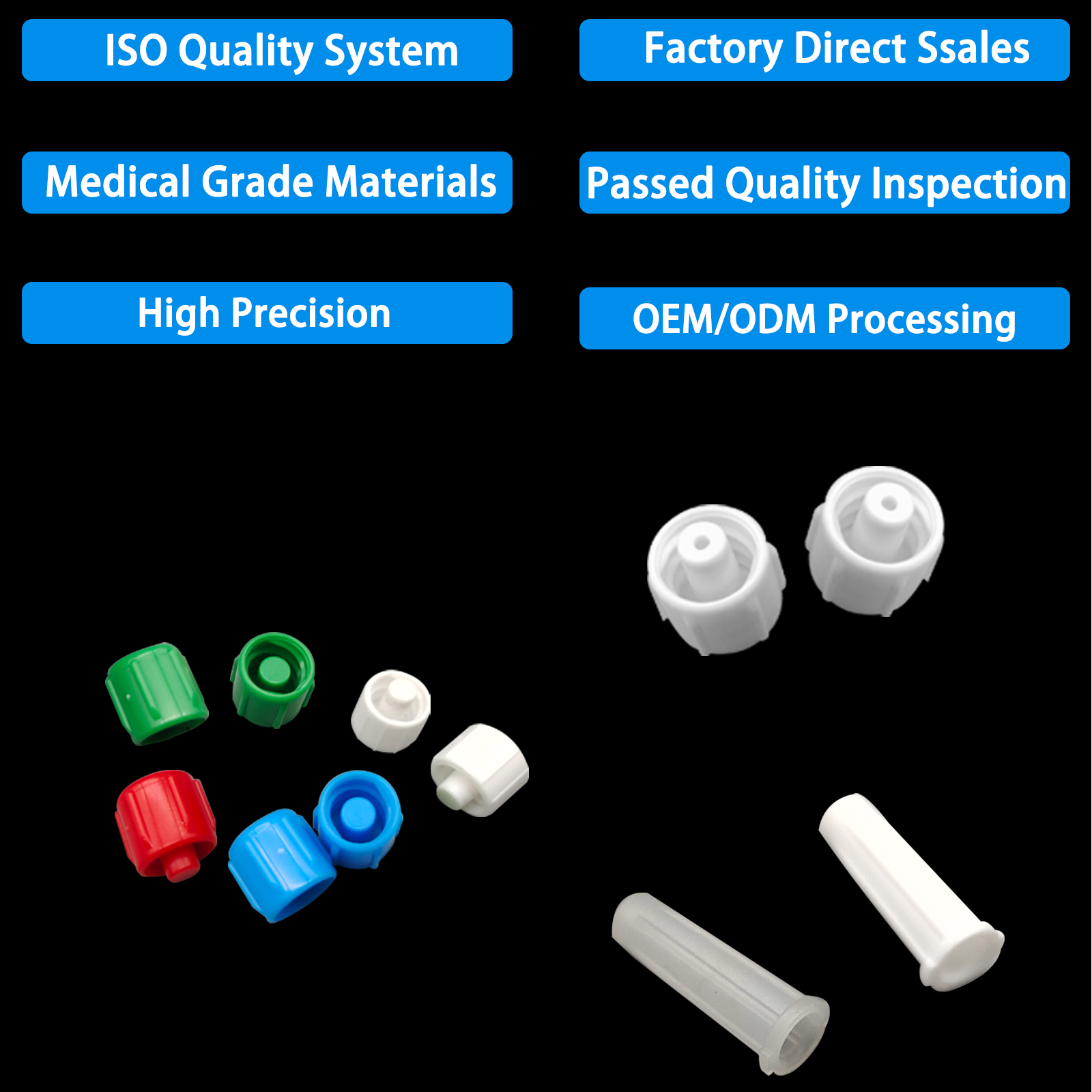 500pcs Male Luer Caps Hole for - Medical Lab Usa avis et prix